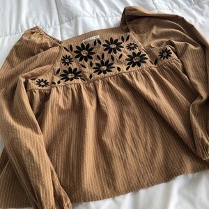 Babydoll long sleeve top